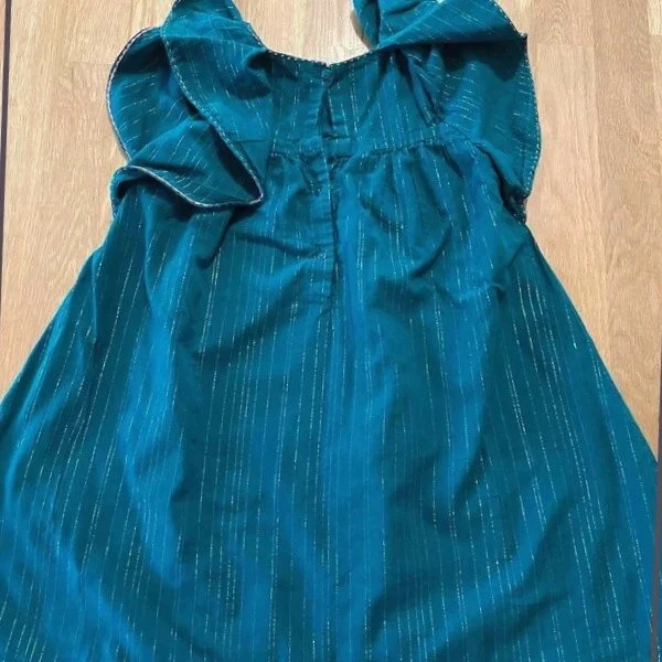 Blouse manches courtes verte fille DPAM 6 ans – Bon état – photo 3
